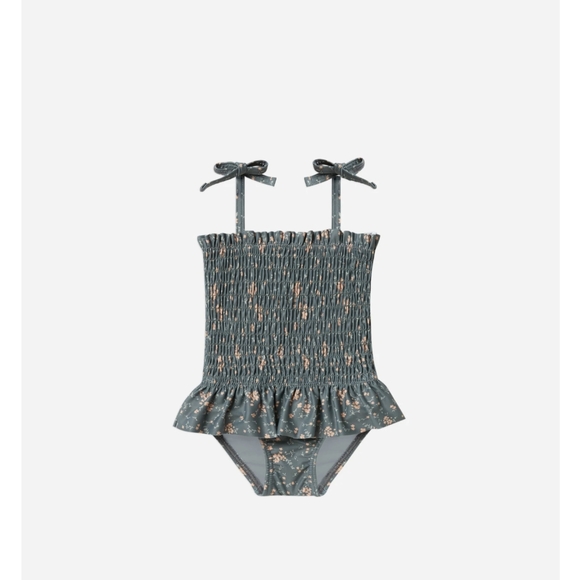 Rylee + Cru Other - Rylee + Cru Dark Floral Smocked Swimsuit 2-3T NWT!